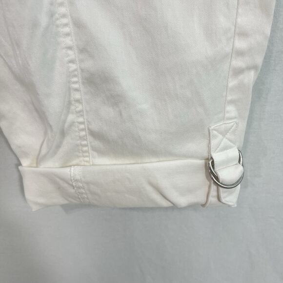 Soft Surroundings Medina Pants Womens Size XL White Pockets Roll Tab Hem Comfort - Picture 7 of 12